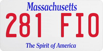 MA license plate 281FI0
