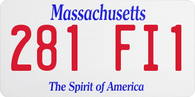 MA license plate 281FI1
