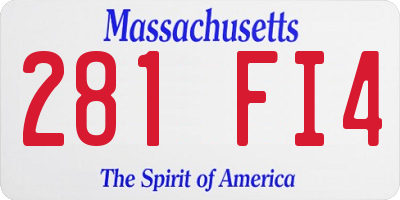 MA license plate 281FI4