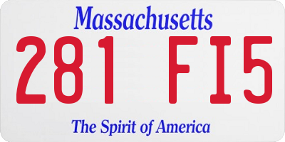 MA license plate 281FI5