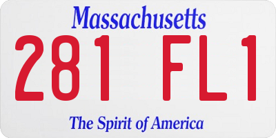MA license plate 281FL1