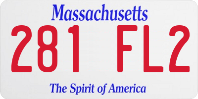MA license plate 281FL2