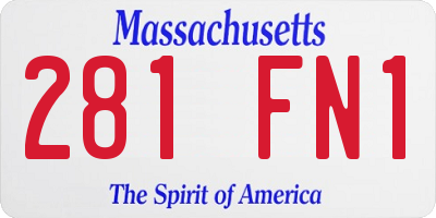 MA license plate 281FN1