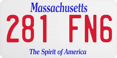 MA license plate 281FN6