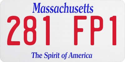 MA license plate 281FP1