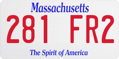 MA license plate 281FR2