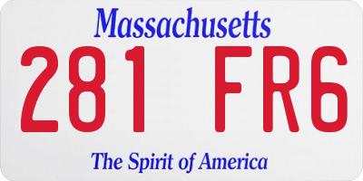 MA license plate 281FR6