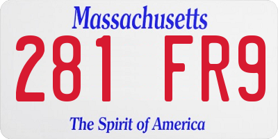 MA license plate 281FR9