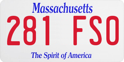 MA license plate 281FS0