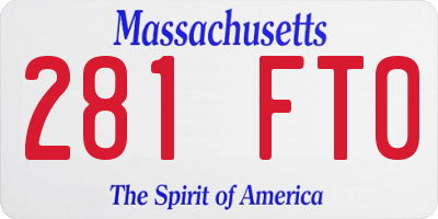 MA license plate 281FT0