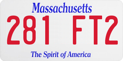 MA license plate 281FT2