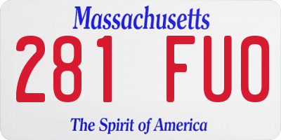 MA license plate 281FU0