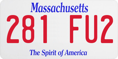 MA license plate 281FU2