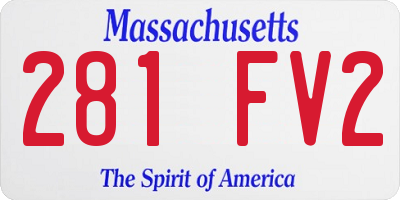 MA license plate 281FV2
