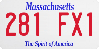 MA license plate 281FX1