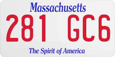 MA license plate 281GC6
