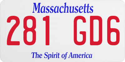 MA license plate 281GD6