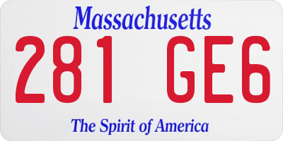 MA license plate 281GE6