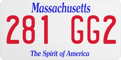 MA license plate 281GG2