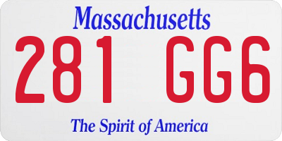 MA license plate 281GG6
