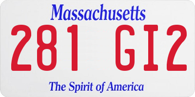 MA license plate 281GI2