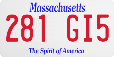 MA license plate 281GI5