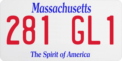 MA license plate 281GL1