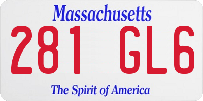 MA license plate 281GL6