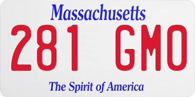 MA license plate 281GM0