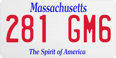 MA license plate 281GM6