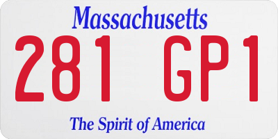 MA license plate 281GP1
