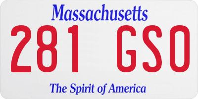 MA license plate 281GS0