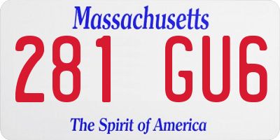 MA license plate 281GU6