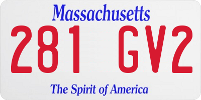 MA license plate 281GV2