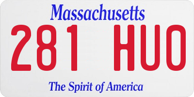 MA license plate 281HU0