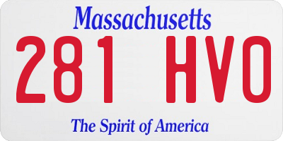 MA license plate 281HV0