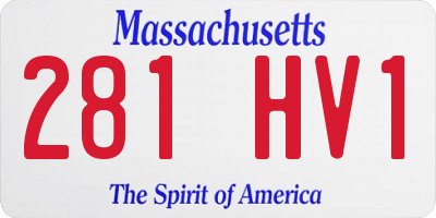MA license plate 281HV1