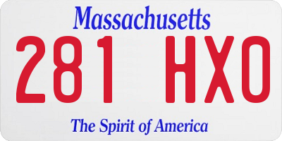 MA license plate 281HX0