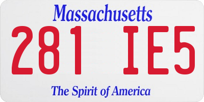 MA license plate 281IE5