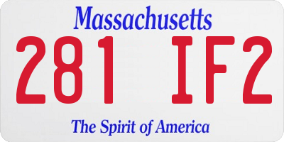 MA license plate 281IF2