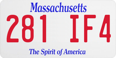 MA license plate 281IF4