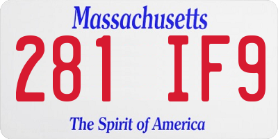 MA license plate 281IF9