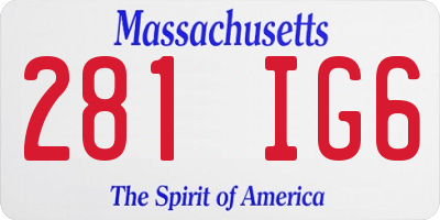 MA license plate 281IG6