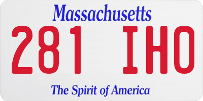 MA license plate 281IH0