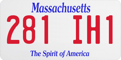 MA license plate 281IH1