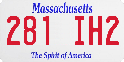 MA license plate 281IH2