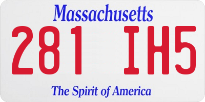 MA license plate 281IH5