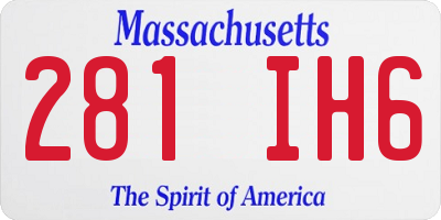 MA license plate 281IH6