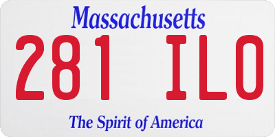 MA license plate 281IL0