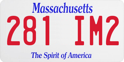 MA license plate 281IM2